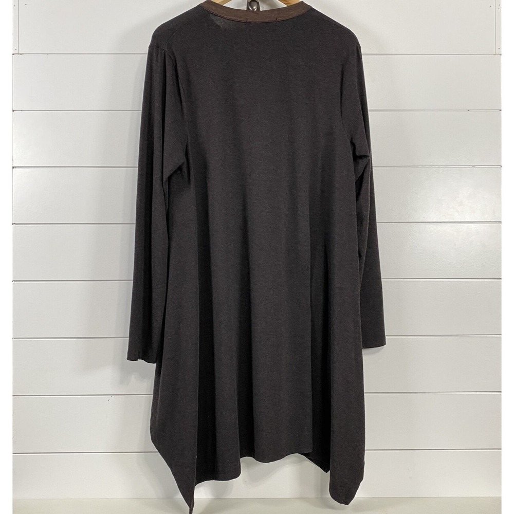 Cut Loose Womens Long Sleeve Button Front Knee Length Dress sz M Lagenlook Comfy - Picture 5 of 10